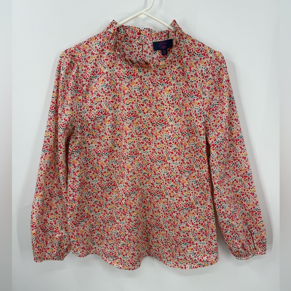 J. Crew Liberty Multicolor ditzy Floral print Long Sleeve Shirt M